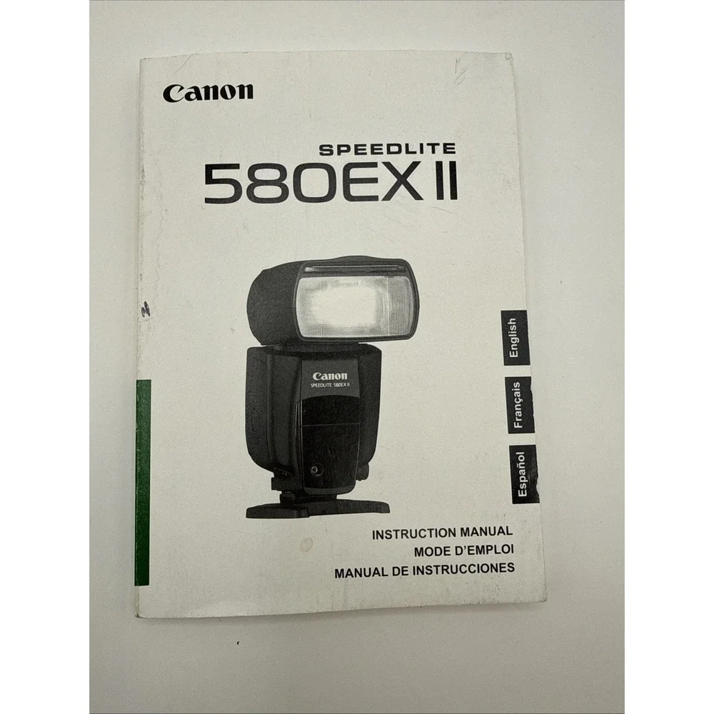 Canon 580EX II Speedlite Flash Instruction Manual / User Guide (3 Languages)